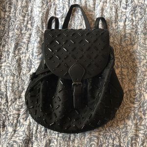 Zara Black Leather backpack